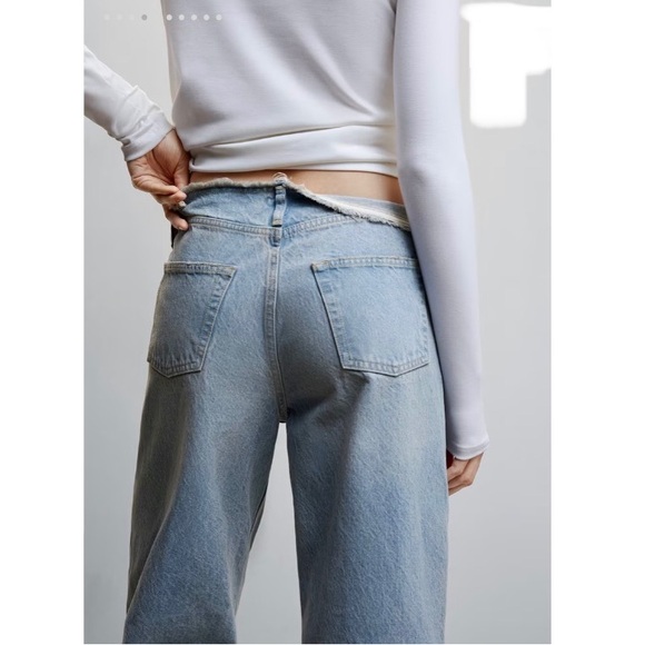 NWT MANGO Jeans Women’s Size 6 Vintage Light Wash Grunge - Picture 6 of 9